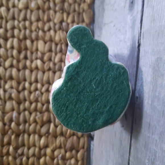 Vintage pastel chintz cottage core handmade decoupage sitting Cat Figurine - Picture 5 of 5